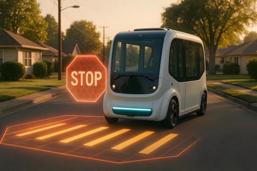 自動運転停止認識の写真