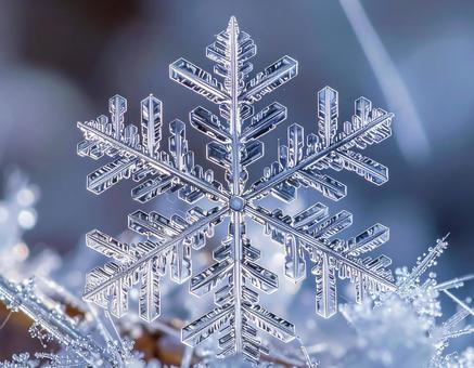 雪の結晶の接写素材 雪の結晶の接写素材の写真