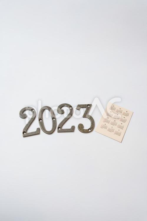 2023年の文字とコピースペース 2023年,スケジュール,年の写真素材