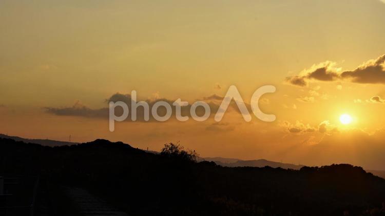 美しい夕焼け。 自然,夕焼,日没の写真素材