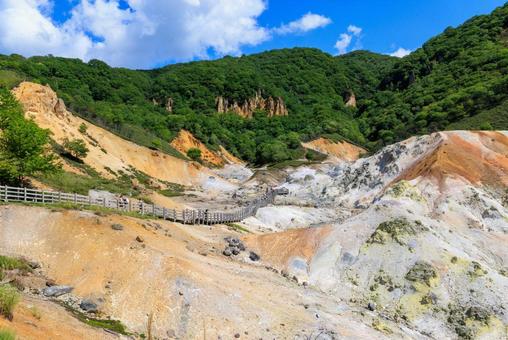 登別地獄谷 登別地獄谷 地獄谷,登別地獄谷,登別の写真素材