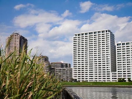 都内 隅田川沿いのマンション2 都内 隅田川沿いのマンション2 隅田川,荒川区,南千住の写真素材