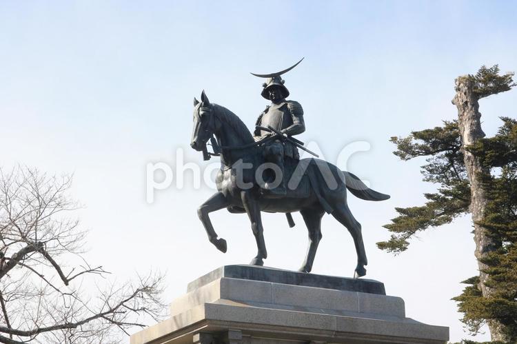 伊達政宗公騎馬像 伊達政宗公騎馬像,伊達政宗,銅像の写真素材