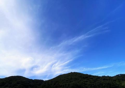 雲 青空 山 雲 青空 山の写真