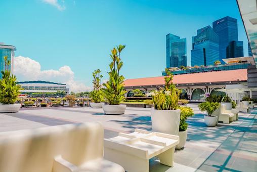 【シンガポール】金融街の街並み シンガポール,ビル,ホテルの写真素材