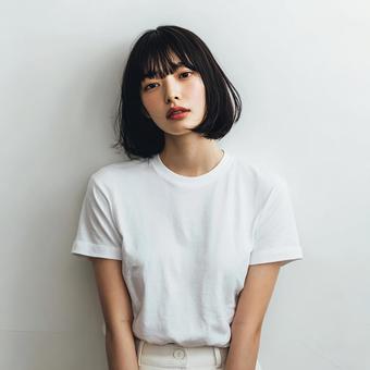 爽やかな笑顔の日本人女性クローズアップ 爽やかな笑顔の日本人女性クローズアップの写真