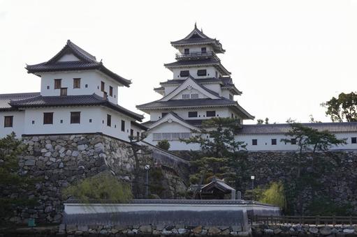 美しい今治城天守閣 日本,城,城郭の写真素材