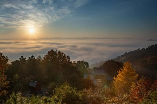 雲海 風景,自然,秋の写真素材
