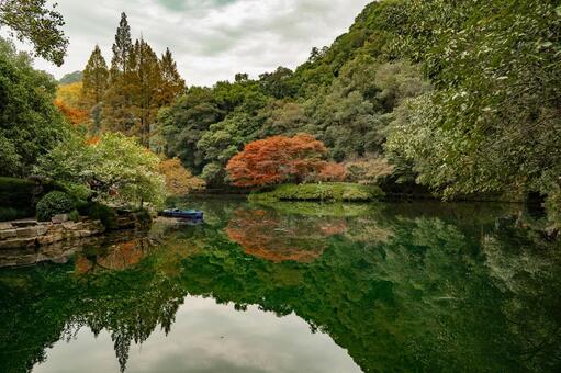 杭州・九溪 紅葉 九溪,杭州,中国の写真素材