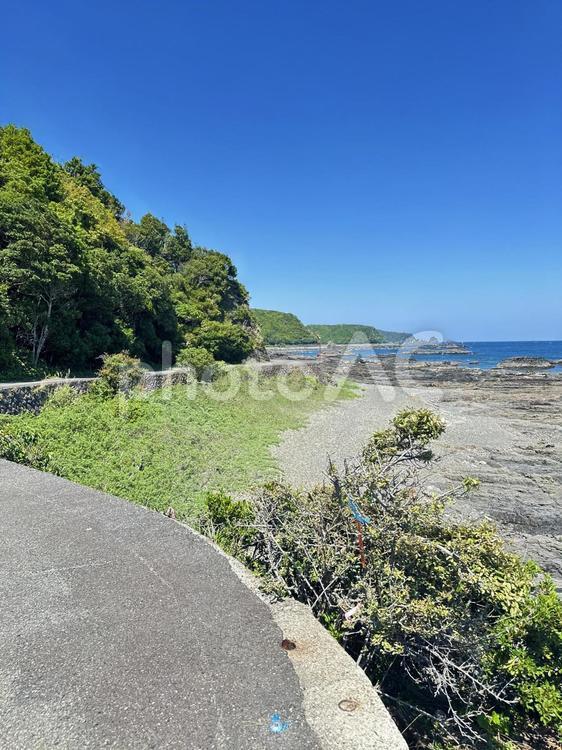 荒船海岸　海岸沿い 串本町の東端,熊野灘沿い,吉野熊野国立公園の写真素材