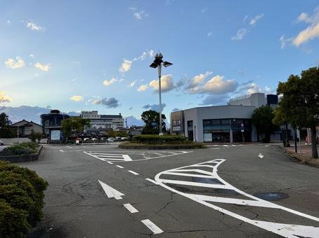 あわら湯のまち駅周辺の景色　福井県 あわら湯のまち駅,紅葉,もみじの写真素材