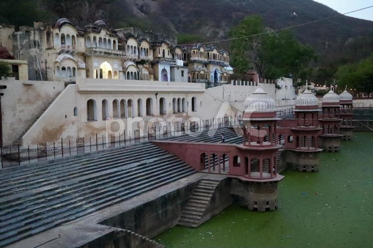 インド　アルワール　王宮貯水池 海外,インド,旅行の写真素材