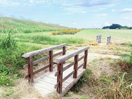 かわいい橋 かわいい橋 橋,秋,空の写真素材