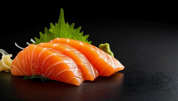 サーモンの刺身の写真