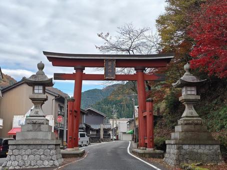 福井県-大瀧神社・岡太神社-一の鳥居 大瀧神社,岡太神社,神社の写真素材