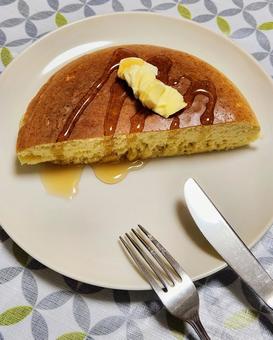 半月ホットケーキ2 半月ホットケーキ2 ホットケーキ,パンケーキ,はちみつの写真素材