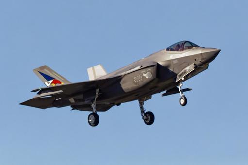F-35Aカラーオジロ fー35a,戦闘機,ステルスの写真素材