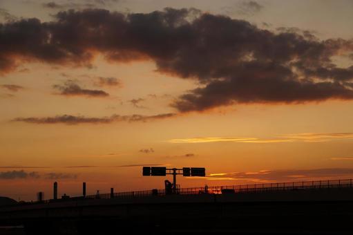 街の夕景 街の夕景 夕景,晴れ,町並みの写真素材