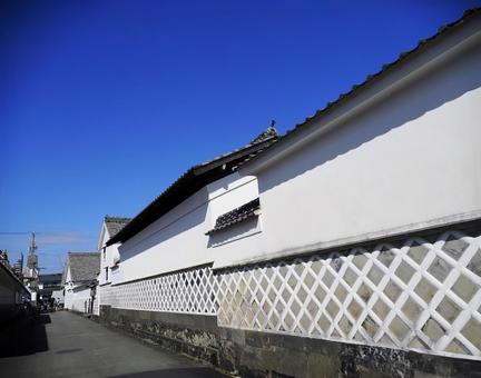 白壁 菊屋横町 なまこ壁 白壁 菊屋横町 なまこ壁の写真