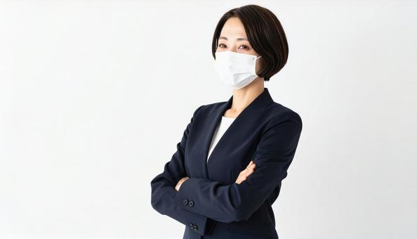 マスクをつける人 マスクをつける人の写真