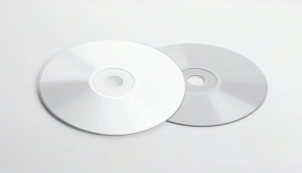 コンパクトディスク　白背景の写真