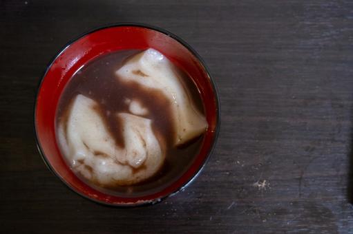 おしるこ おしるこ おしるこ,ぜんざい,餅の写真素材