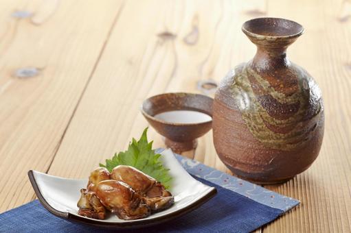 牡蠣の照り煮 牡蠣の照り煮 牡蠣,照り煮,炊いたの写真素材