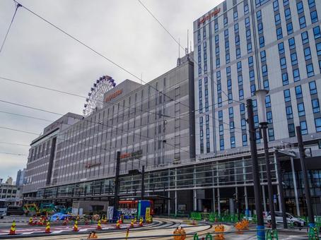 【愛媛県】松山市駅 松山市駅,観覧車,松山市の写真素材