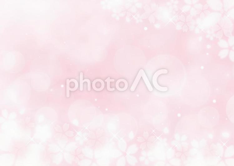 桜吹雪と煌めきとボケ　春のイメージ　背景素材（ピンク） 春,桜,桜吹雪の写真素材