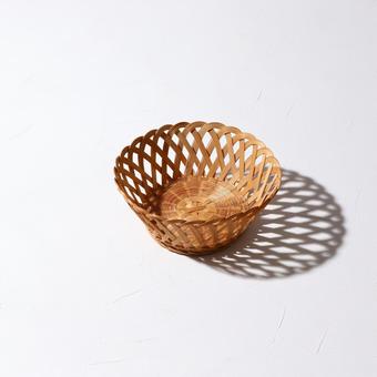 かご_変わり編み バスケット,アミティエ,変わり編みの写真素材