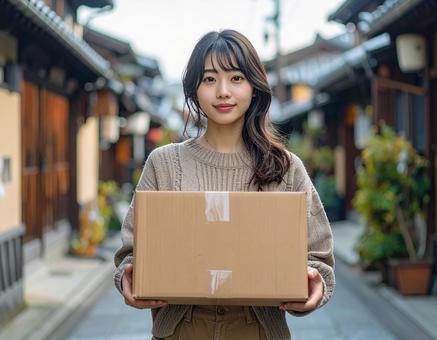 日本人女性の引っ越し 日本人女性の引っ越しの写真