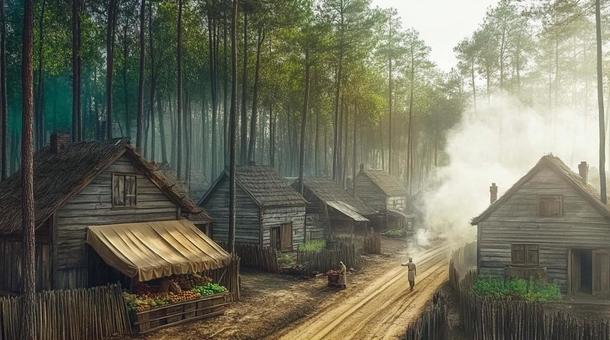 中世の農村 中世の農村の写真