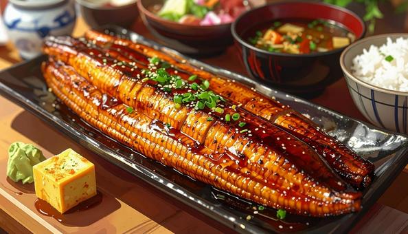うなぎ定食　鰻丼の写真