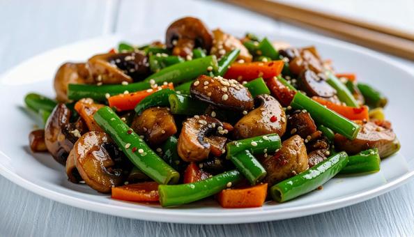 きのこと野菜の中華炒め きのこと野菜の中華炒めの写真