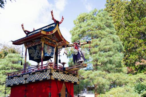 布袋台のからくり人形 飛騨高山,高山祭,岐阜県の写真素材