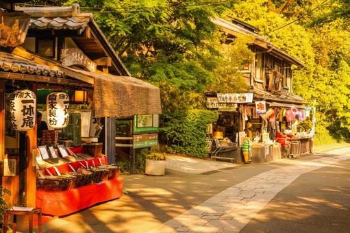 深大寺の参道 深大寺の参道 深大寺,参道,屋台の写真素材