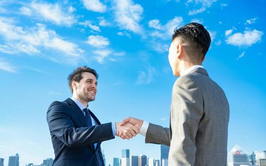 Businessman shaking hands, бизнес, рукопожатие, международный, JPG