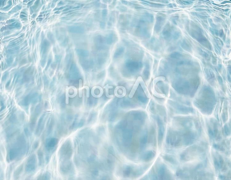 水の波紋　プール　テクスチャ素材　よこ 波紋,水面,水の写真素材