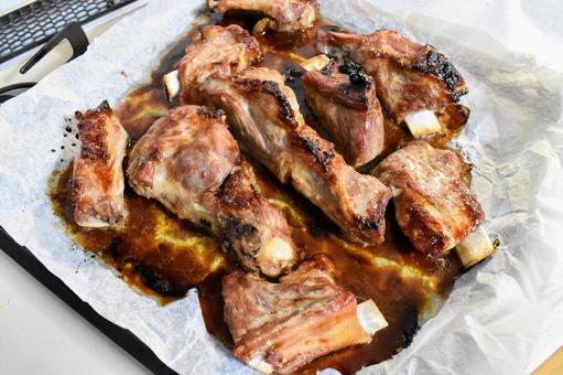 スペアリブ 豚肉,豚赤身肉,豚肩肉の写真素材