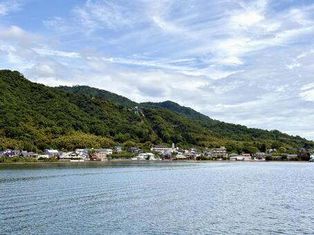 おぼろげな空模様　天橋立　阿蘇海側 天橋立,日本三景,海の写真素材