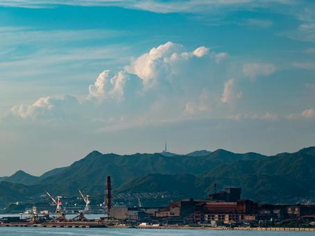音戸の景色 音戸の絶景,呉市,海の写真素材