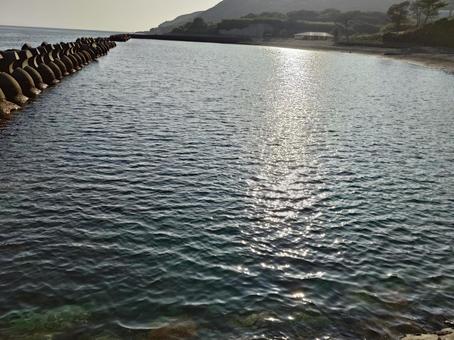 Tetrapods and the setting sun, JPG