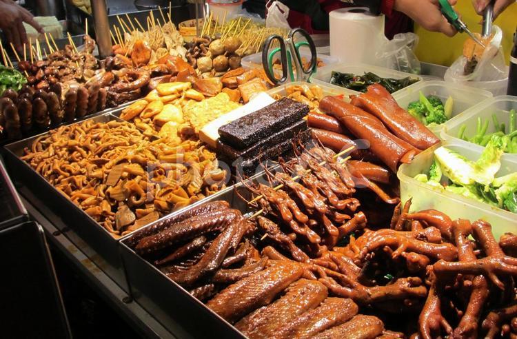 台湾の屋台（滷味） 台湾,屋台,滷味の写真素材