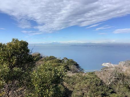 鋸山から望む海 鋸山から望む海 鋸山,千葉,海の写真素材