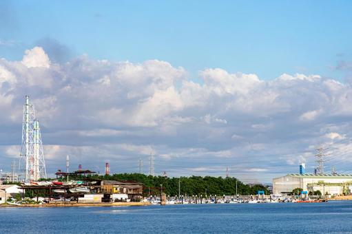玉島みなと公園 玉島みなと公園 玉島みなと公園,海,青空の写真素材