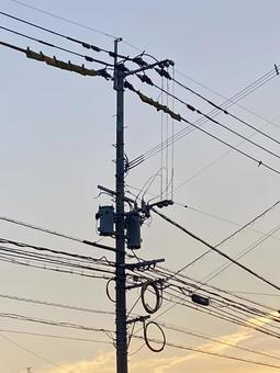 電柱電線7270 電柱電線7270の写真
