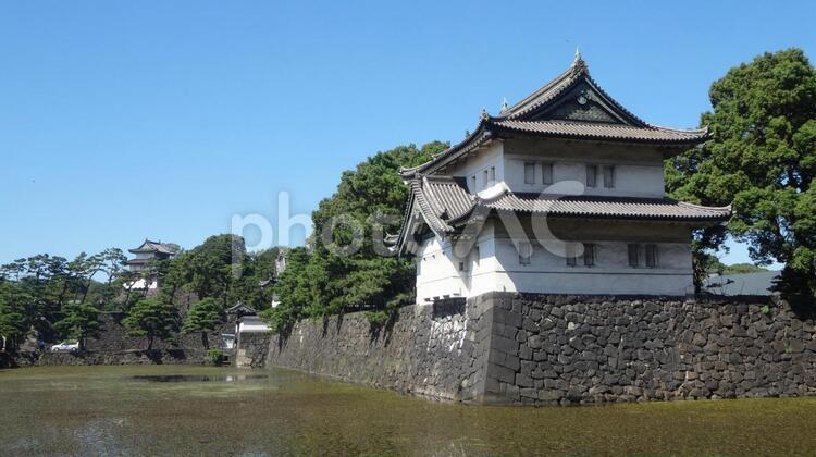 皇居  巽櫓と奥に見える富士見櫓 巽櫓,皇居,江戸城の写真素材