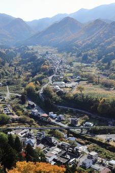 秋の山寺（五大堂からの眺め） 山寺,風景,自然の写真素材