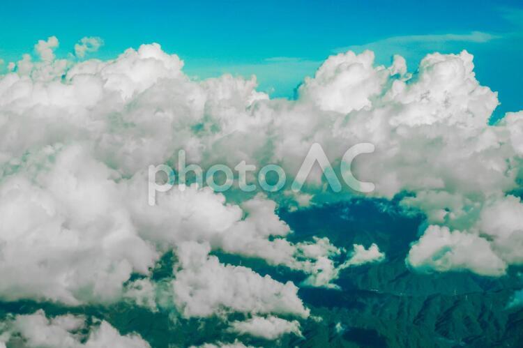 飛行機から見える台湾の風景 空撮,台湾,台北の写真素材