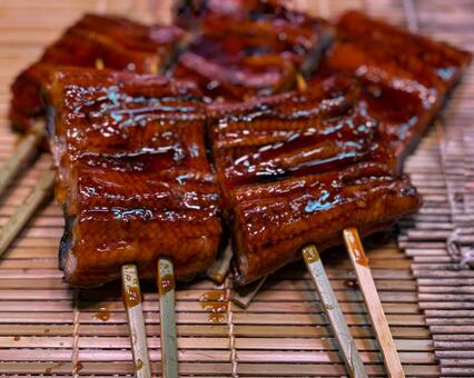 うなぎの串焼き うなぎ,串焼き,蒲焼きの写真素材